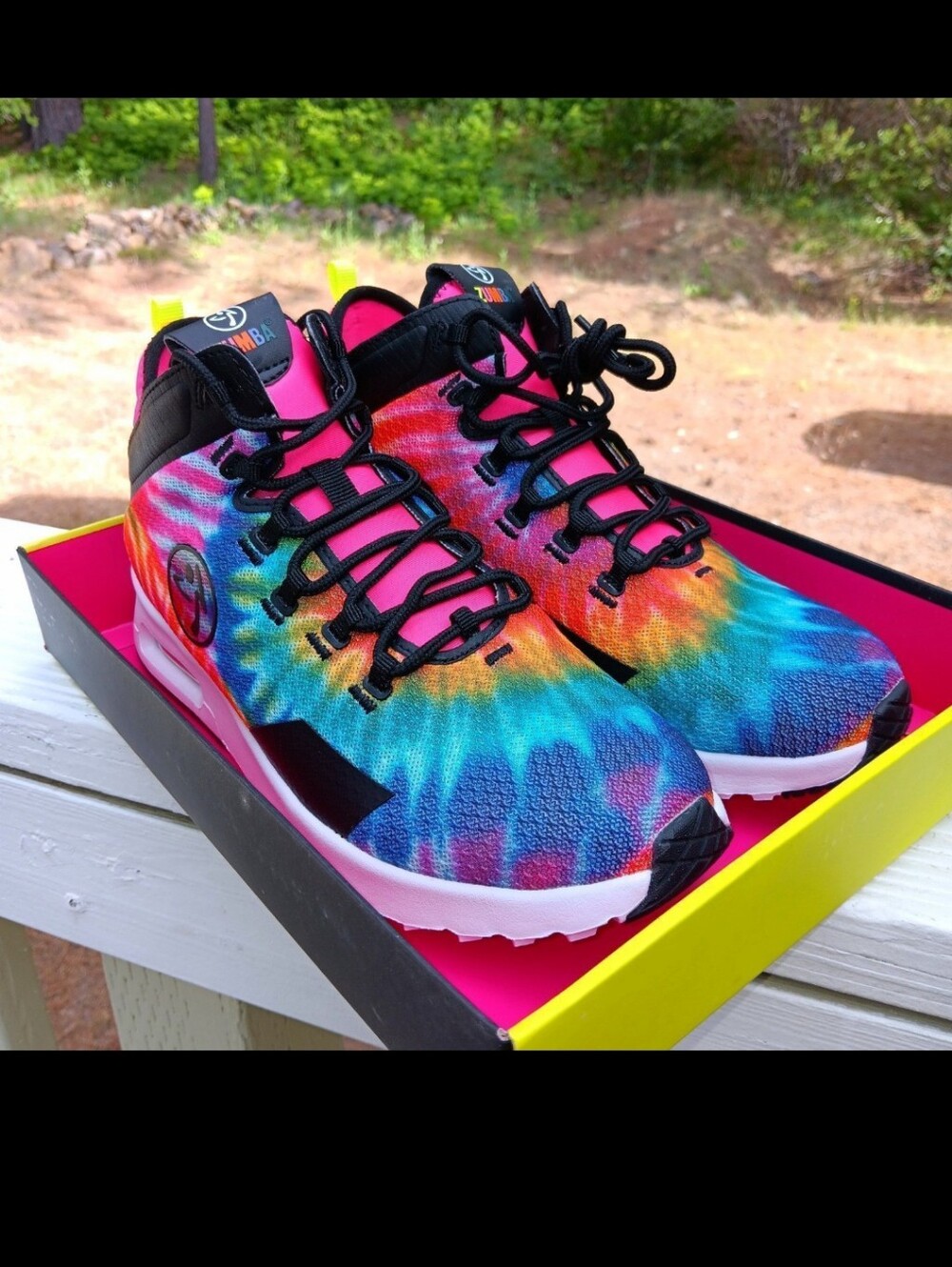 Zumba Air Funk Dance Shoes Sneakers Size 8 Tie-Dye Multi-color Rainbow New